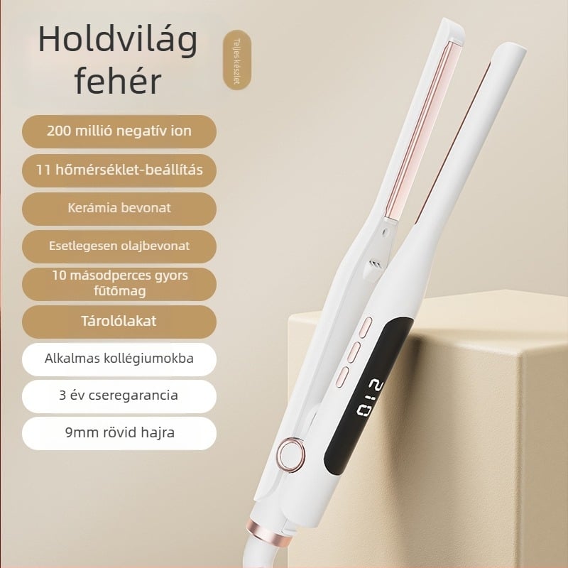 Férfi hajvasaló, 3 az 1-ben: göndörítés és egyenesítés, turmalin kerámia fűtőelem, 31 mm átmérő, LCD kijelző, 220 V