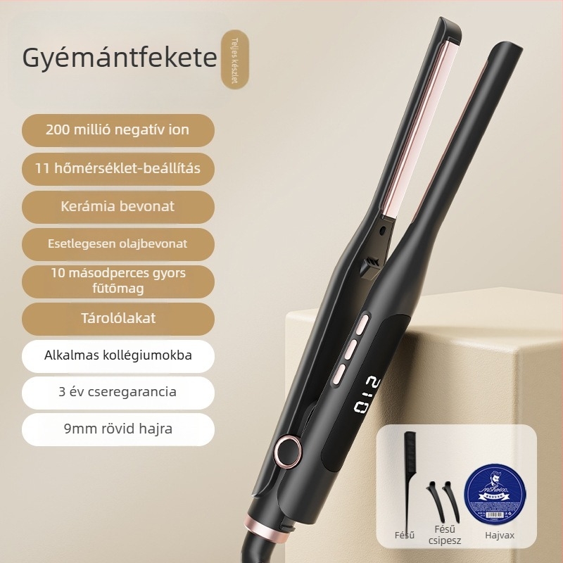 Férfi hajvasaló, 3 az 1-ben: göndörítés és egyenesítés, turmalin kerámia fűtőelem, 31 mm átmérő, LCD kijelző, 220 V