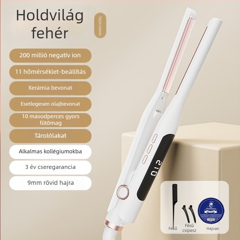 Férfi hajvasaló, 3 az 1-ben: göndörítés és egyenesítés, turmalin kerámia fűtőelem, 31 mm átmérő, LCD kijelző, 220 V