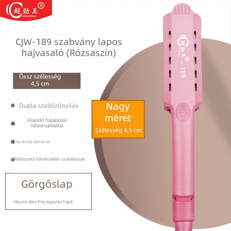 Super King turmalin-kerámia 31 mm+ haj simító és göndörítő vas, AC táplálású, nedves/száraz használat, 15 fokozat hőmérsékletszabályozás