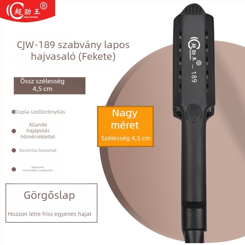 Super King turmalin-kerámia 31 mm+ haj simító és göndörítő vas, AC táplálású, nedves/száraz használat, 15 fokozat hőmérsékletszabályozás