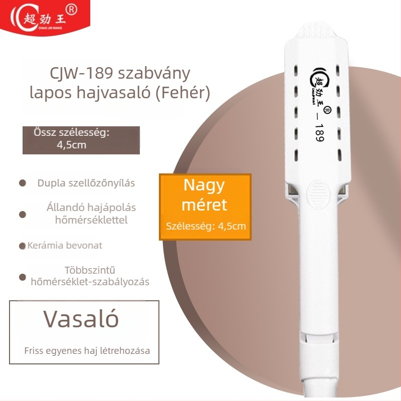 Super King turmalin-kerámia 31 mm+ haj simító és göndörítő vas, AC táplálású, nedves/száraz használat, 15 fokozat hőmérsékletszabályozás