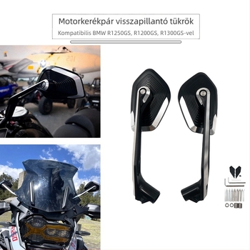 BMW R1250GS/R1200GS/R1300GS ADV modellhez hátsó nézet tükör – CNC alumínium ötvözet, négyzet alakú tükör