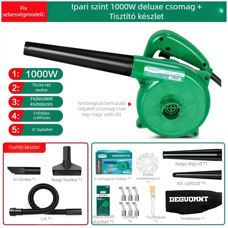 Magas teljesítményű levegőfúvó otthoni és PC használatra, kompakt ipari porfúvó 21V