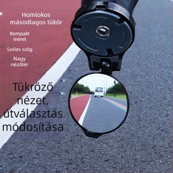 Országúti kerékpár kormányvégére szerelhető visszapillantó tükör, mini, összecsukható, akril konvex tükör, 60 g, anyag PC+PA