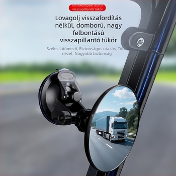 360°-os széles látómezőjű hátsó tükör triciklire, szívócsészés konvex tükörrel, nagy látómező