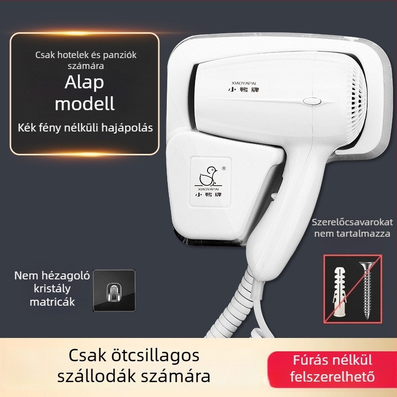 Fali hajszárító – 1000W, 220V, hideg/meleg levegő, túlmelegedés elleni védelem