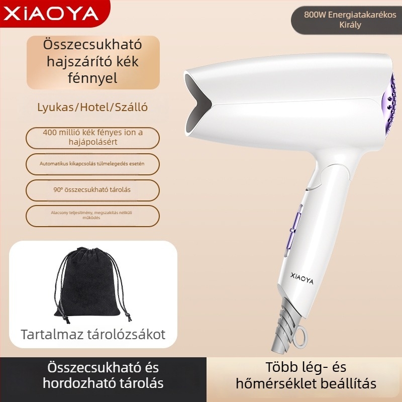 Fali hajszárító – 1000W, 220V, hideg/meleg levegő, túlmelegedés elleni védelem