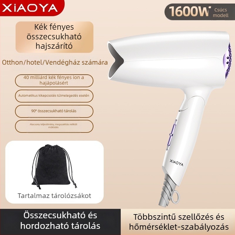 Fali hajszárító – 1000W, 220V, hideg/meleg levegő, túlmelegedés elleni védelem