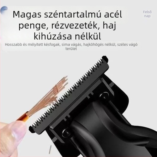 Elektromos faragó klipper fodrászat számára (általános használat; víz nélküli tisztítás; penge anyaga: más)