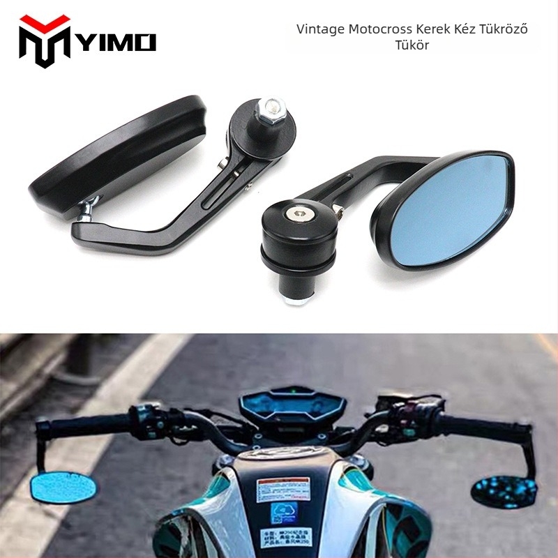 YIMO univerzális motorkerékpár visszapillantó tükre – sík üveg, fém fedél