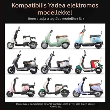 Elektromos kerékpárhoz/robogóhoz hátsó visszapillantó tükör, univerzális modell, HD élesség, rezgésszűrés, széles látómező, 8 mm menet