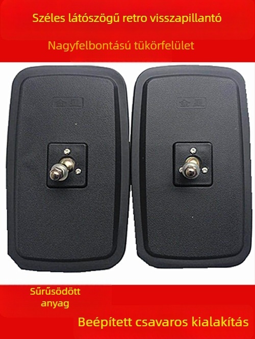 Motorkerékpár és tricikli hátsó tükör, négyzetes és domború tükör módosító kiegészítő