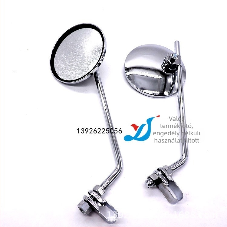 Motorkerékpár visszapillantó tükör, konvex, SH-2047, univerzális, alumíniumozott tükör és fedél