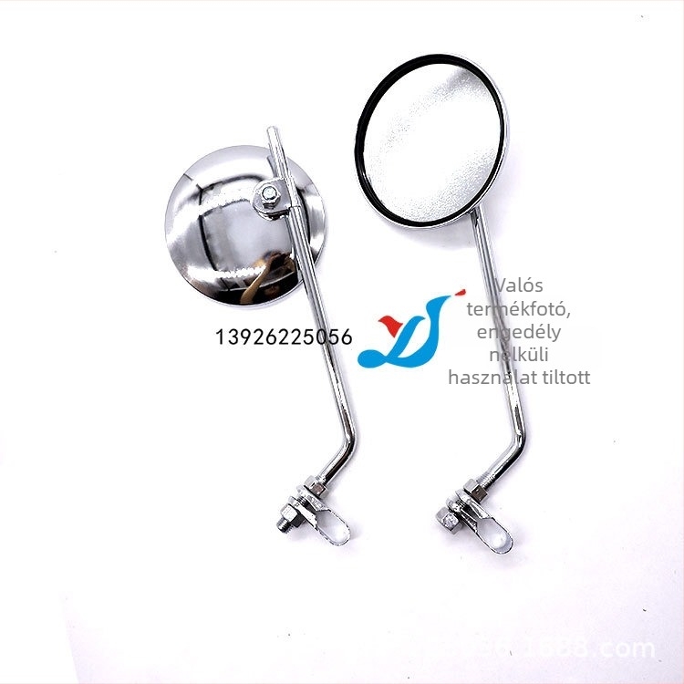 Motorkerékpár visszapillantó tükör, konvex, SH-2047, univerzális, alumíniumozott tükör és fedél