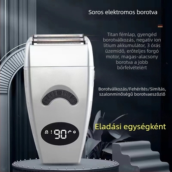 Professzionális hajvágó szalonokhoz — kefés motor, titánium ötvözetű vágófej, beépített 500–800 mAh akkumulátor, 3–6 órás üzemidő, zaj 36 dB alatt