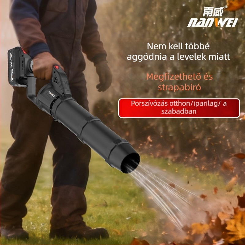 Nanwei lítium-akkumulátoros légfúvó, ipari osztályú, nagy teljesítményű, 3C tanúsítvány, AC/DC ≤50V kompatibilis porhoz, levelekhez és hóhoz