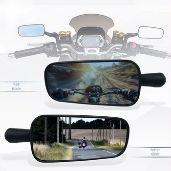 Alumíniumötvözetű hátsó visszapillantó tükör motorkerékpárokhoz és elektromos járművekhez, antireflexiós, négyszögletes, univerzális, modell H2c-full die-casting