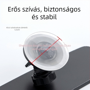 Autó visszapillantó tükör vákuumrögzítéses, sík tükör, üveg, energia nélkül, univerzális modell