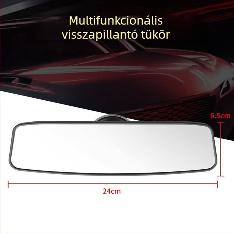 Autó visszapillantó tükör vákuumrögzítéses, sík tükör, üveg, energia nélkül, univerzális modell