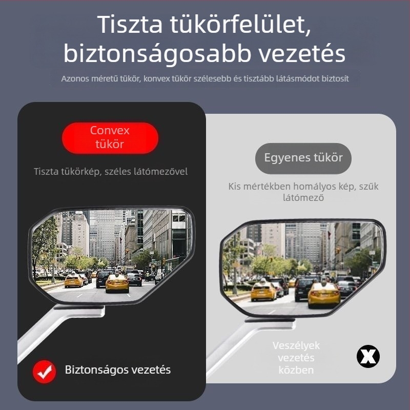 Hátsó tükör elektromos kerékpárhoz, rövid szárú, univerzálisan kompatibil