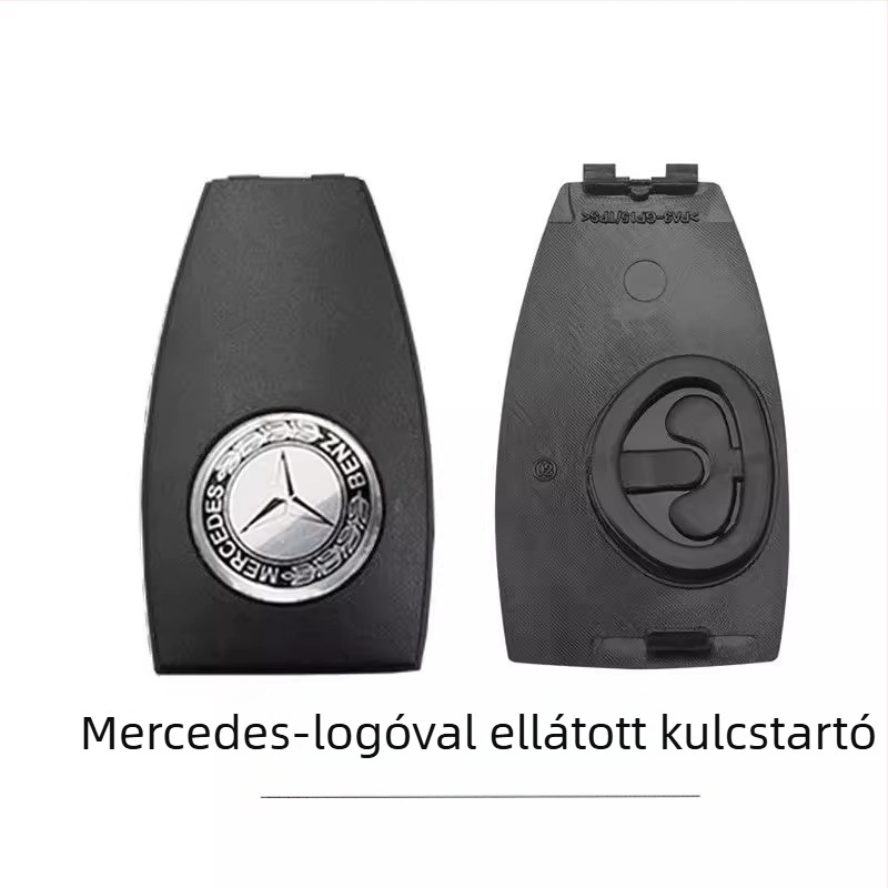 Mercedes-Benz kulcs hátulsó fedele és akkufedél, ABS ház és ABS kulcslap, kompatibilis a S300/S350/E260/E300/C200/GLK300/ML350/B200 modellekkel, távirányító nélkül, tömeg 01