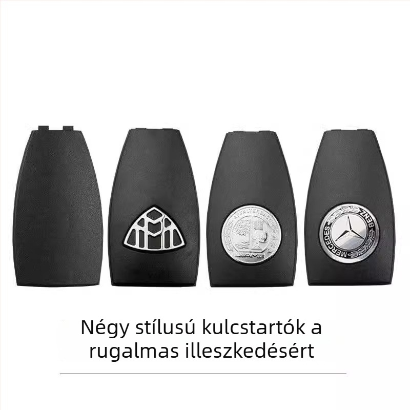 Mercedes-Benz kulcs hátulsó fedele és akkufedél, ABS ház és ABS kulcslap, kompatibilis a S300/S350/E260/E300/C200/GLK300/ML350/B200 modellekkel, távirányító nélkül, tömeg 01