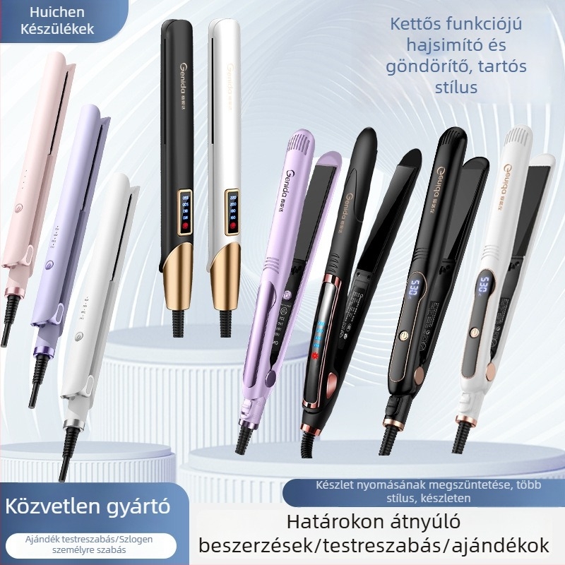 3-in-1 hajvasaló és göndörítő, nedves-száraz használat, PTC fűtés 31 mm, 110–240 V, 40 W