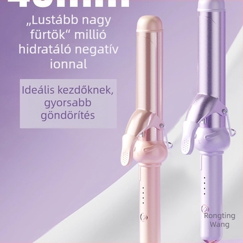 Három az egyben göndörítő vas nedves és száraz hajra: kerámiabetét, negatív ionok, égés elleni védelem és automatikus kikapcsolás — 40 W