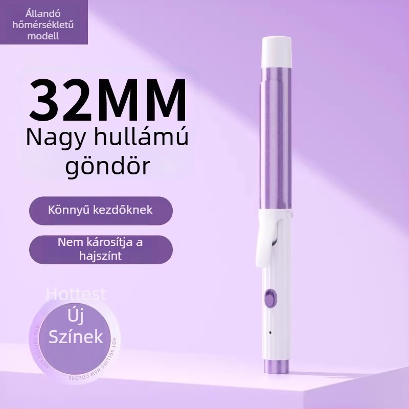 Három az egyben göndörítő vas nedves és száraz hajra: kerámiabetét, negatív ionok, égés elleni védelem és automatikus kikapcsolás — 40 W