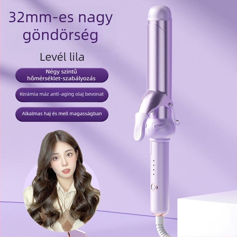Három az egyben göndörítő vas nedves és száraz hajra: kerámiabetét, negatív ionok, égés elleni védelem és automatikus kikapcsolás — 40 W