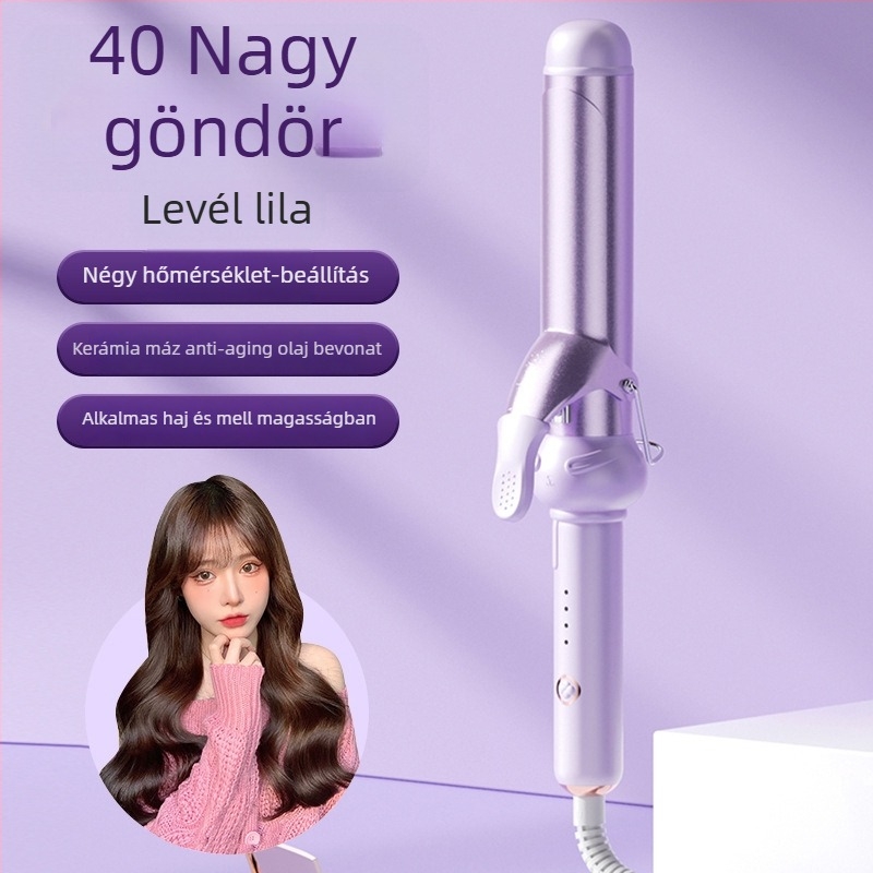 Három az egyben göndörítő vas nedves és száraz hajra: kerámiabetét, negatív ionok, égés elleni védelem és automatikus kikapcsolás — 40 W