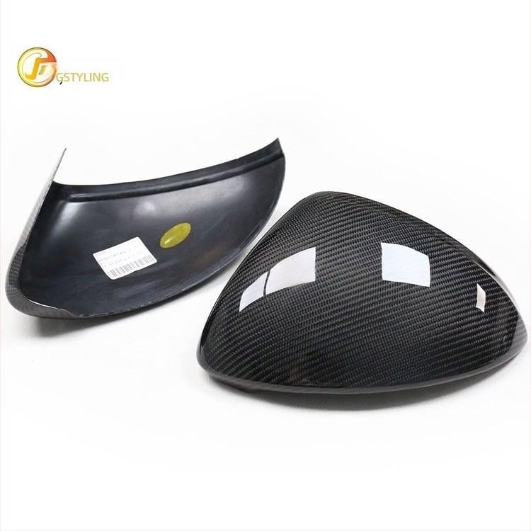 Szénszálas visszapillantó tükörfedél Porsche Cayenne 18-hoz – ragasztóval történő csere, kompatibilis a 18 Cayenne, kiegészítő szám TTH18 Cayenne