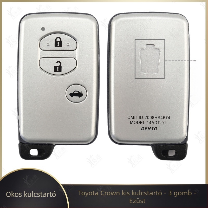 Toyota Camry/Crown 3 gombos intelligens kártya tok; réz kulcshegy; tömeg 0,03 kg; kód Ysk 544