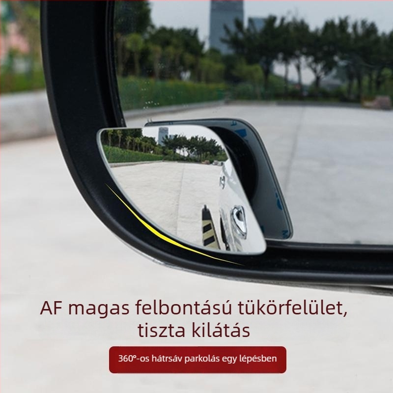Hátsó nézet tükréhez kiegészítő – ventilátor alakú kör alakú tükör, HD élesség, 360°-os széles látómező, holttérsegítő