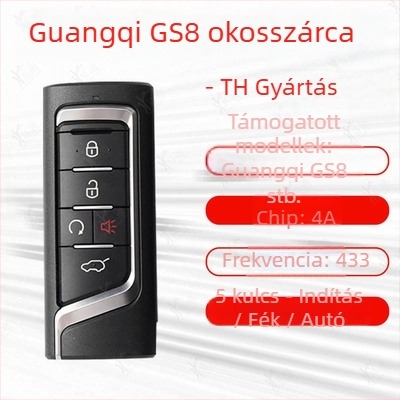 GAC Trumpchi GS8/GM6/GM8 távirányítós kulcs (YKQ349 YKQ350 YKQ351) — távirányítás