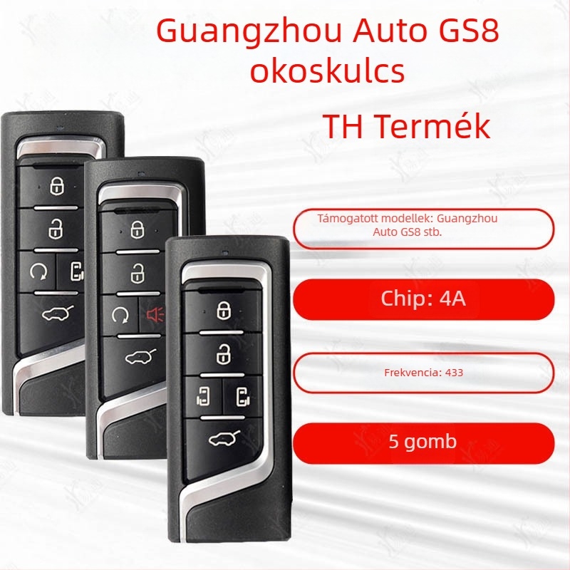 GAC Trumpchi GS8/GM6/GM8 távirányítós kulcs (YKQ349 YKQ350 YKQ351) — távirányítás