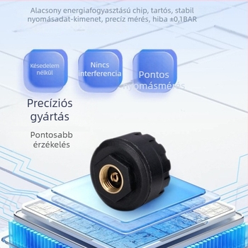Külső TPMS nyomásellenőrző rendszer Bluetooth APP kijelzővel, TR03 modell, 700 nyomástartomány, nagy precizitás