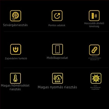 TPMS gumiabroncsnyomás-figyelő rendszer Bluetooth 5.0-val, digitális kijelző, modell V101B, kis- és középkategóriás autókhoz, nagy precizitás