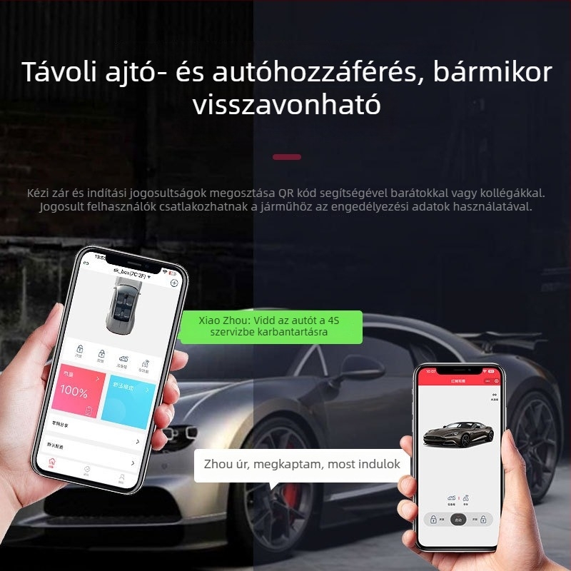 Solaret digitális autókulcs okostelefon-vezérléssel, univerzális kompatibilitás, ABS tokozás, eredeti autóchip, távirányítási lehetőség