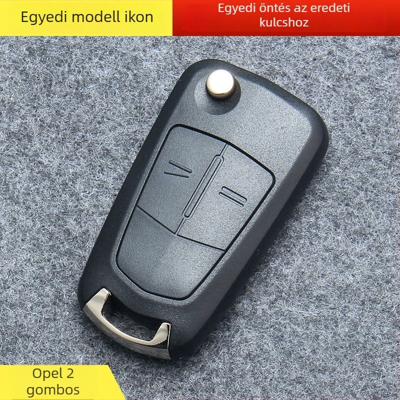 Opel összecsukható kulcstok a távirányítóhoz, OB modell, 2- vagy 3-gombos, fém kulcshéj, APS külső, 42 g