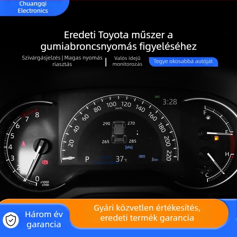 TPMS kijelző Toyota RAV4, Harrier, Levin, Corolla és Camry modellekhez