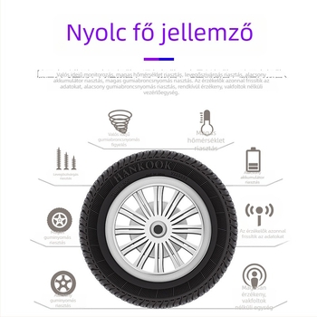 Napelemes TPMS autó gumiabroncs-nyomás-monitorozó rendszer, külső vezeték nélküli, univerzális, magas precizitás