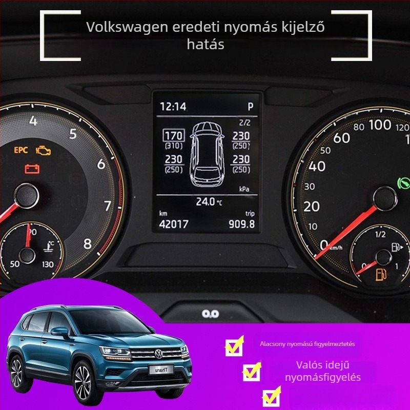 Beépített TPMS guminyomás-figyelő rendszer, Dipal, kompatibilis VW Tiguan, Magotan, Passat, Sagitar, Touran, Lavida, Kodiaq