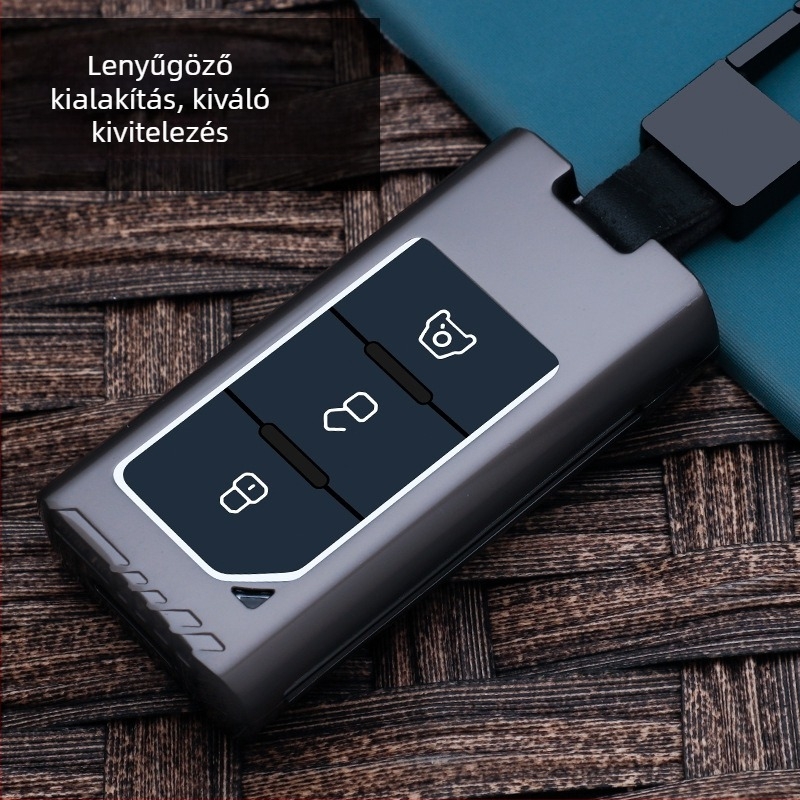 BAIC 212 T01 kulcstartó – cinkötvözet, minimalistus stílusú fémtávirányító védő csattal