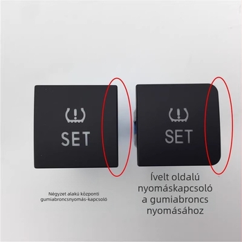 Gumiabroncsnyomás-figyelő rendszer SET gombbal, modell 56D927121, műanyag ház