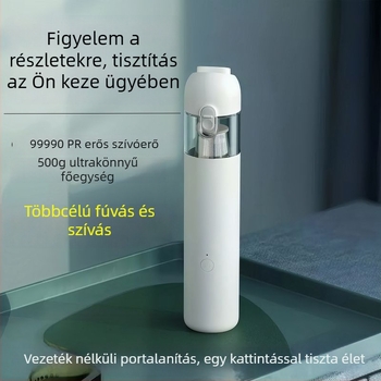 Vezeték nélküli autóporszívó töltéssel erős szívás kompakt kézi kivitel brushless motor kettős használat autóhoz és otthonhoz