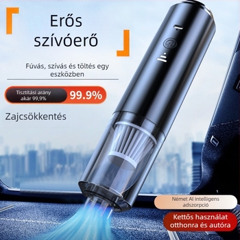 Vezeték nélküli autóporszívó töltéssel erős szívás kompakt kézi kivitel brushless motor kettős használat autóhoz és otthonhoz