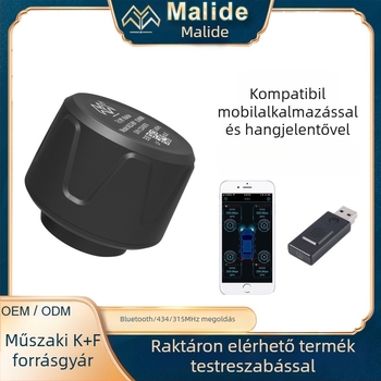 Malid Univerzális Digitális Gumi Nyomás Monitorozó Rendszer Külső Vezeték Nélküli Szenzorral, Magas Pontosságú, 0-6.4 Bar