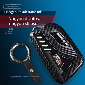 Cadillac kulcs ház XT5/CT5/XT4/XT6/XTS/CT6-kompatibilis, fém csattal (Anyag: cink-ötvözet + ABS; Stílus: üzleti; Testreszabás elérhető)